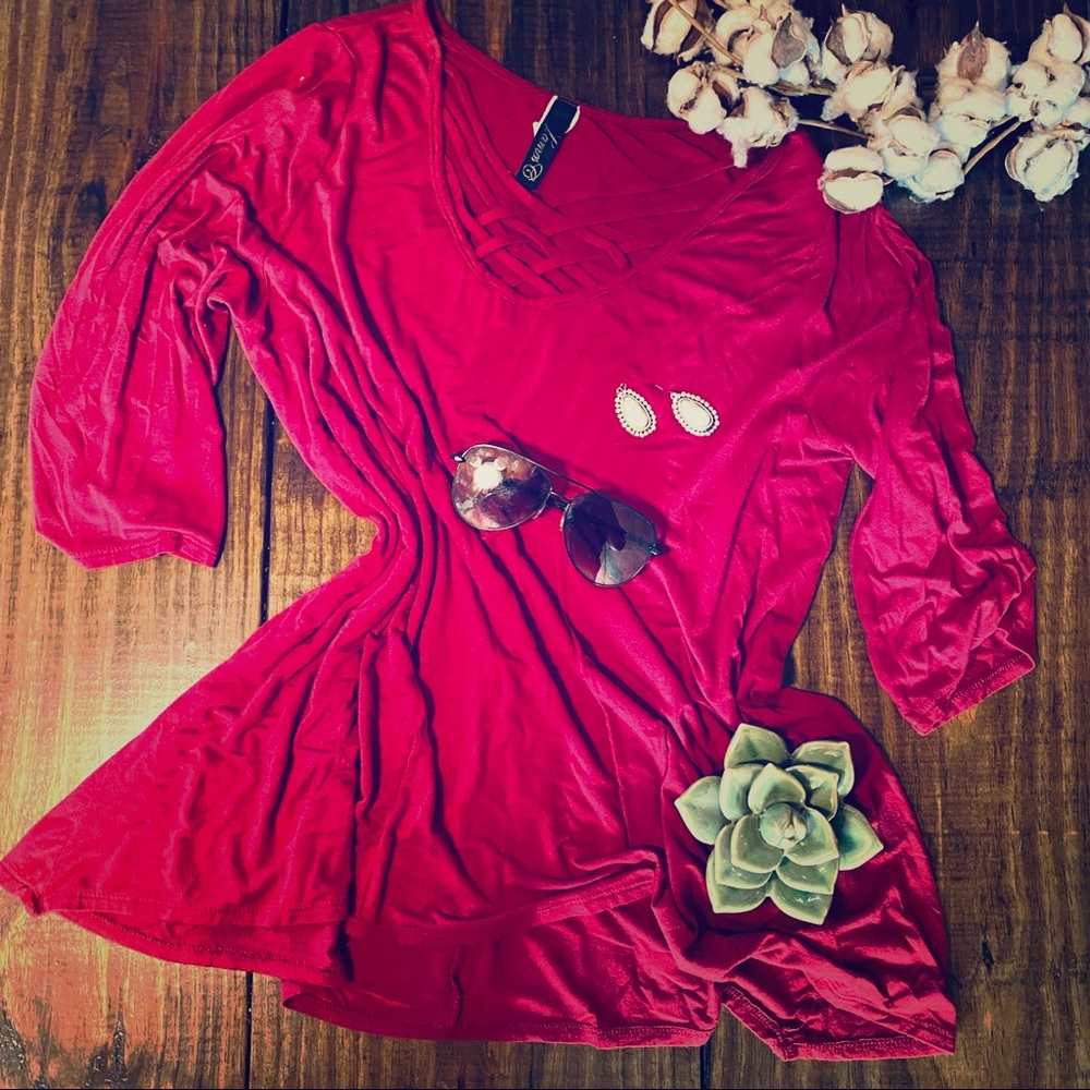 Burgundy top from cavenders